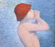 Georges Seurat Detail of Bather France oil painting artist